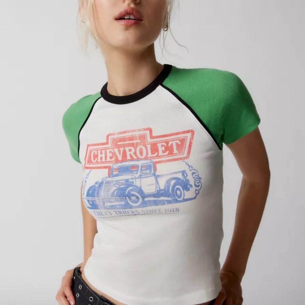 Urban Outfitters Chevy Raglan Baby Tee